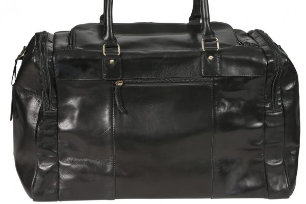 Mens Leather Travel Bag 3917 Black