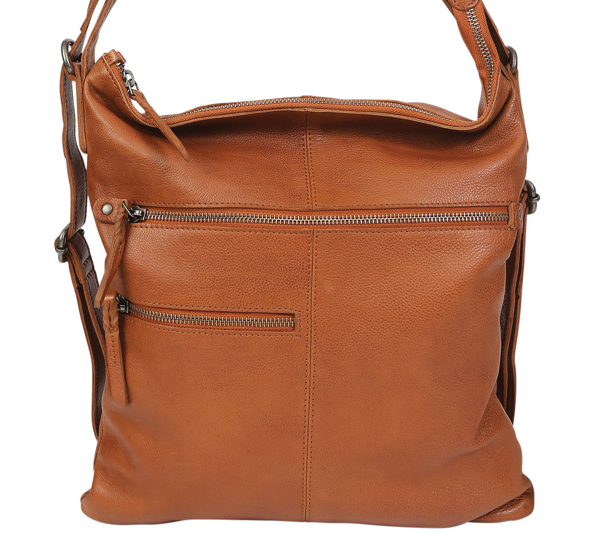 Leather Hobo/Shoulder/Backpack 6314 Tan