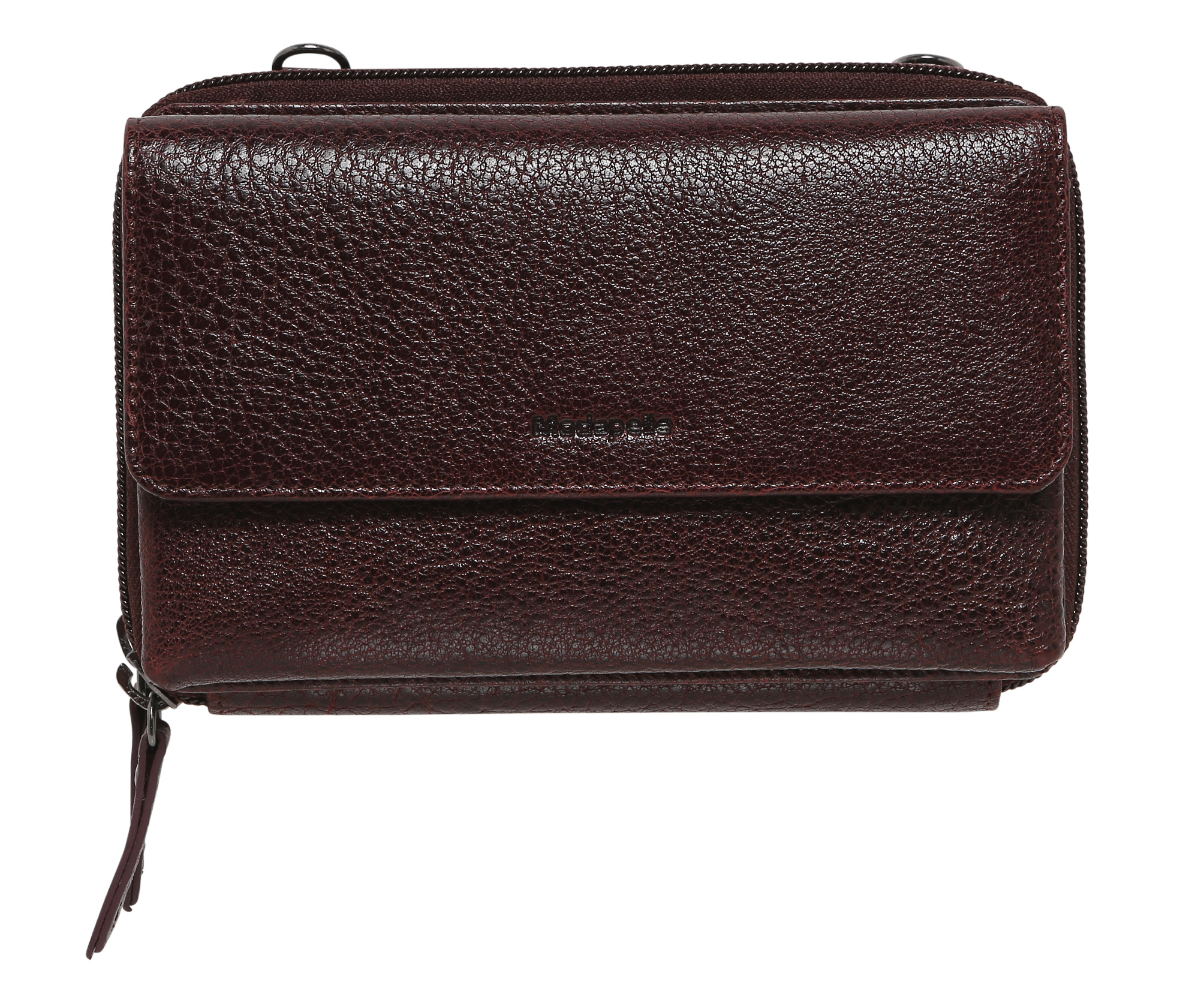 Ladies Leather Cross Body/Wallet Bag 7319 Burgundy