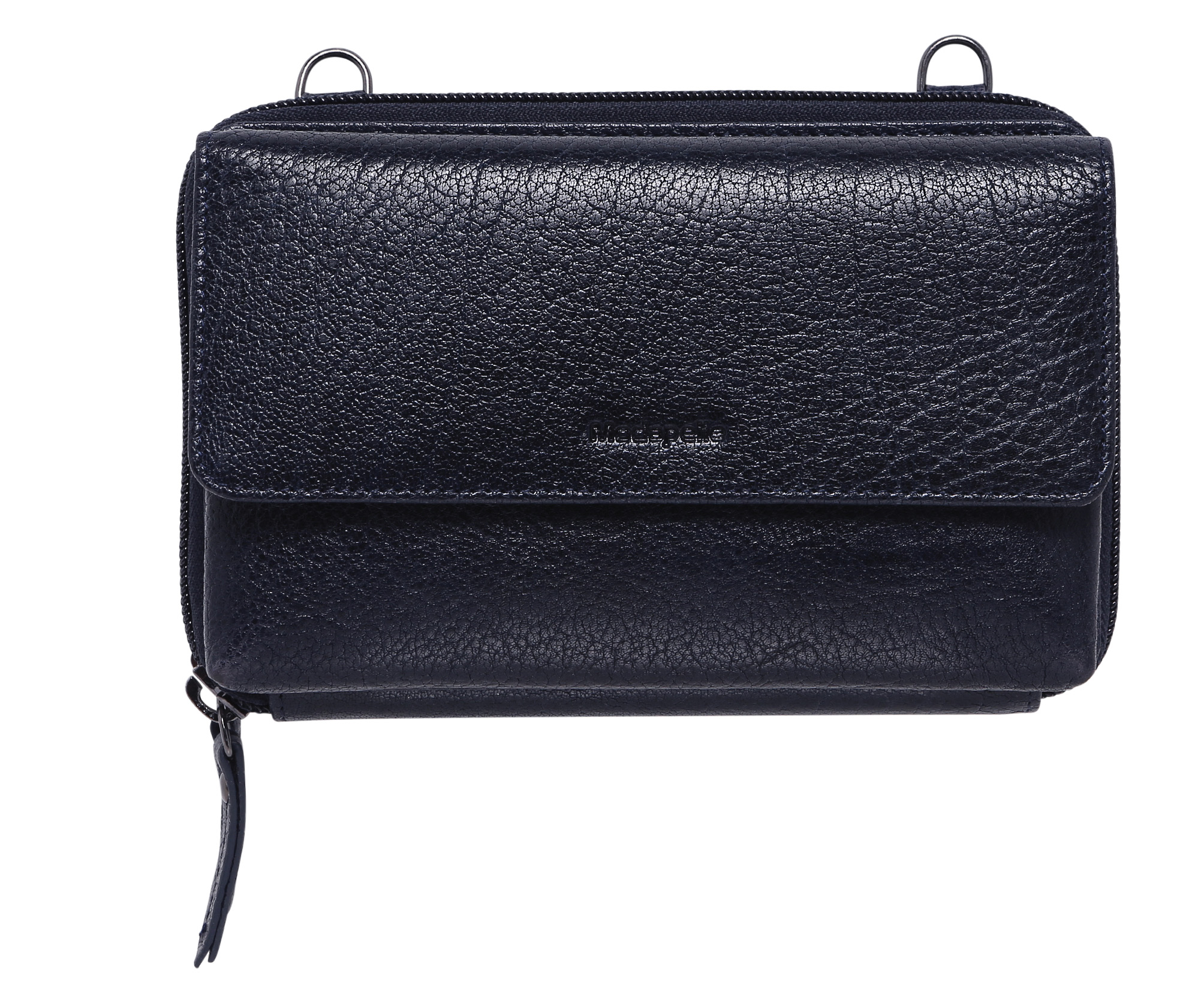 Ladies Leather Cross Body/Wallet Bag 7319 Navy