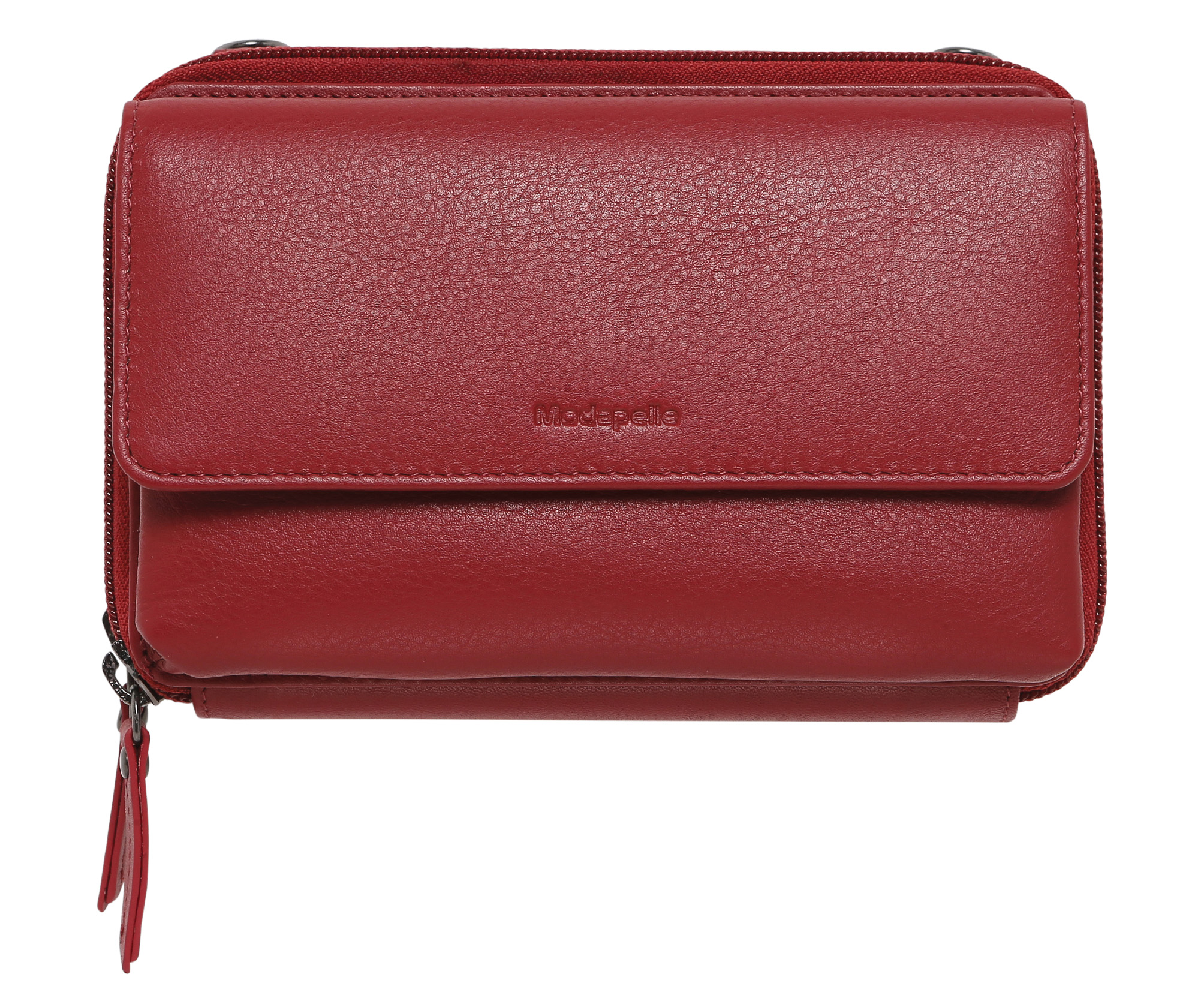 Ladies Leather Cross Body/Wallet Bag 7319 Red