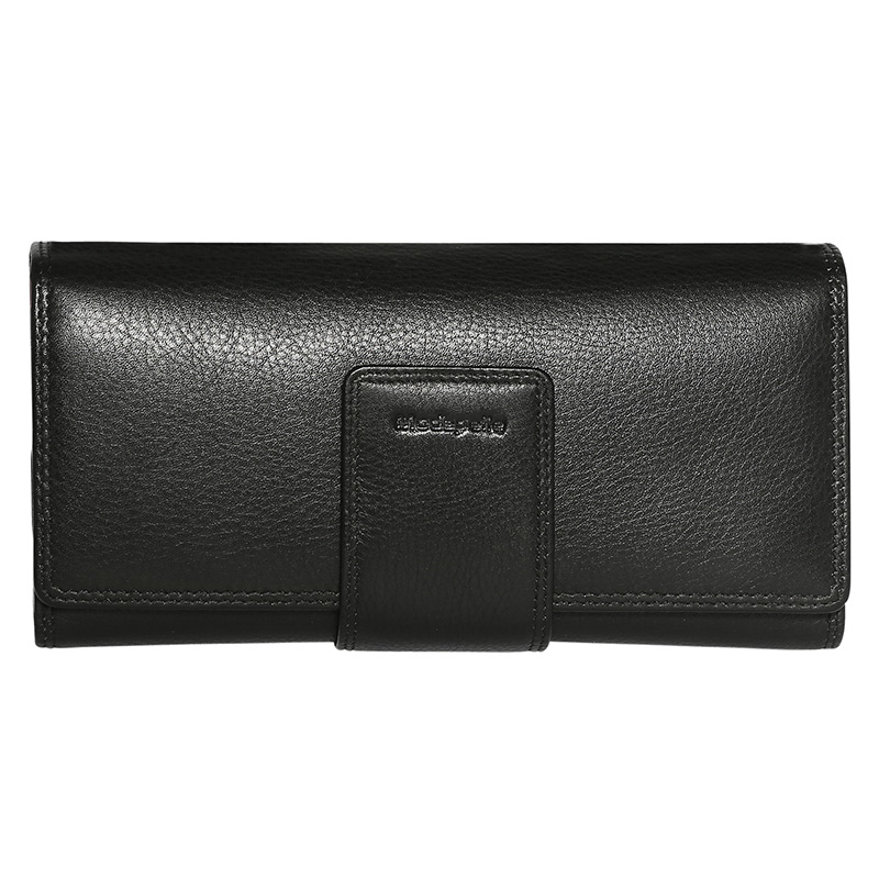 Leather 2018 Winter Black & Multi Coloured Wallet 7323BMU
