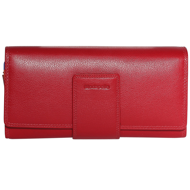 Leather 2018 Winter Red & Multi Coloured Wallet 7323RMU