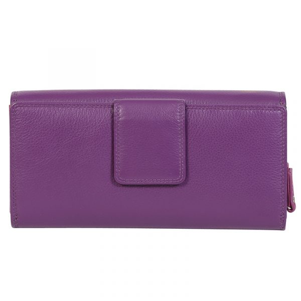 Leather 2018 Winter Purple & Multi Coloured Wallet 7324PMU - Image 2
