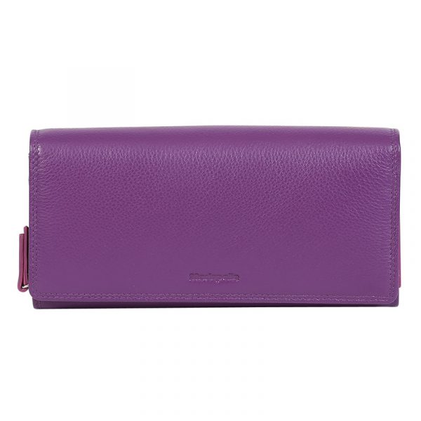 Leather 2018 Winter Purple & Multi Coloured Wallet 7324PMU