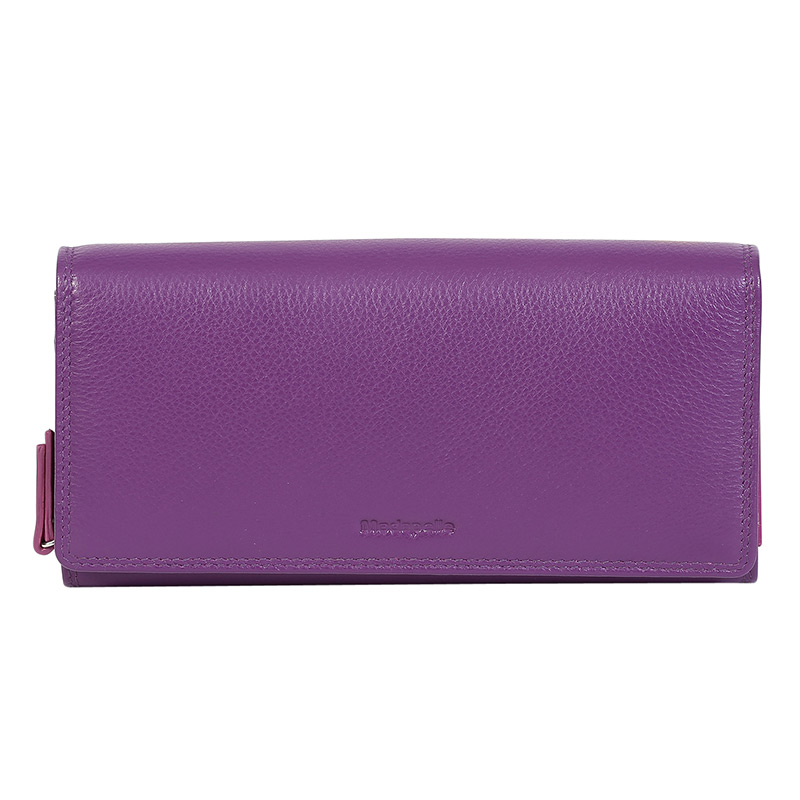 Leather 2018 Winter Purple & Multi Coloured Wallet 7324PMU