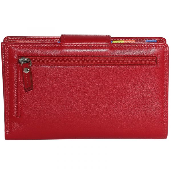 Leather 2018 Winter Red & Multi Coloured Wallet 7325RMU - Image 2