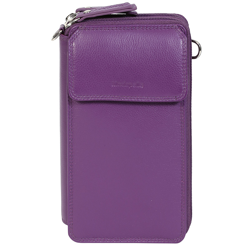 Leather Winter Purple & Multi Coloured Wallet 7330