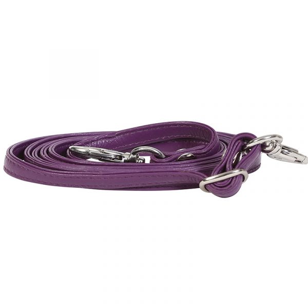 Leather Winter Purple & Multi Coloured Wallet 7330 - Image 4