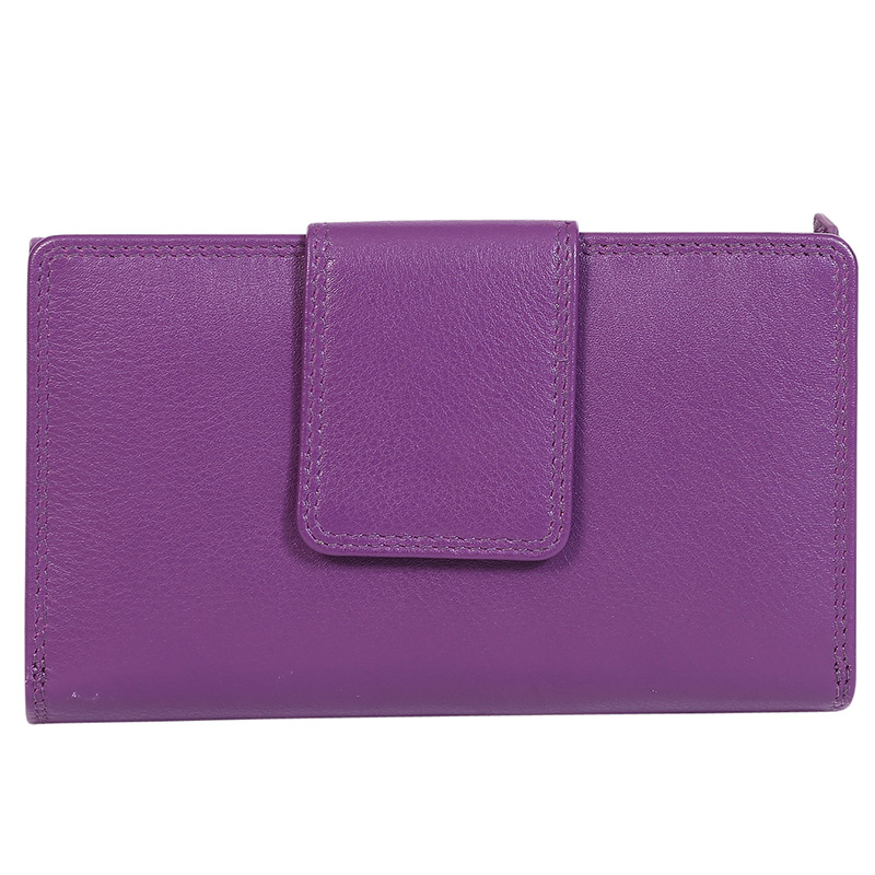 Leather 2018 Winter Purple & Multi Coloured Wallet 7332PMU