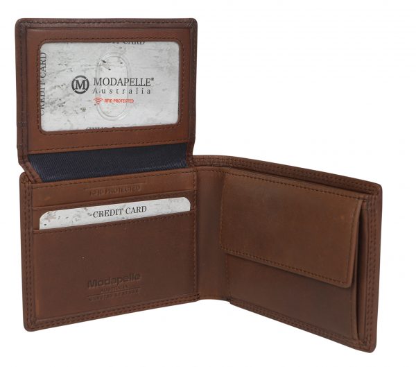 Men's Leather Wallet 5503 Brown - Image 4