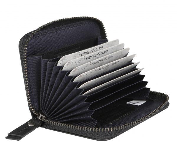 Men's Leather Card Wallet 5512 Black - Image 2