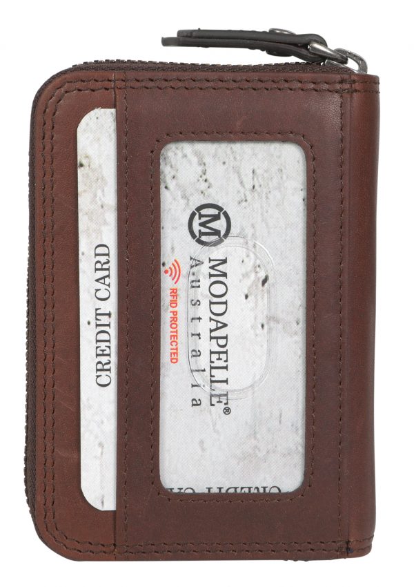 Men's Leather Card Wallet 5512 Brown - Image 4