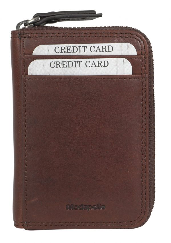 Men's Leather Card Wallet 5512 Brown