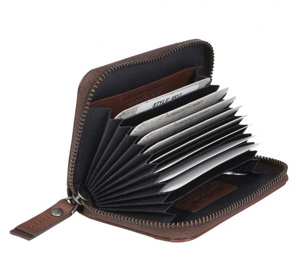 Men's Leather Card Wallet 5512 Brown - Image 2