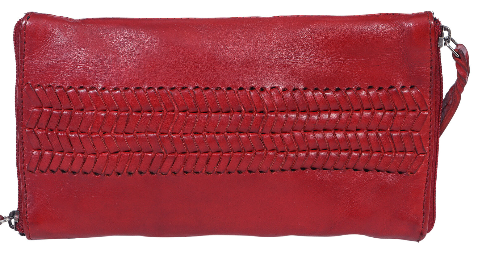 Leather Optical/Phone Case 5977VT Weave – Red