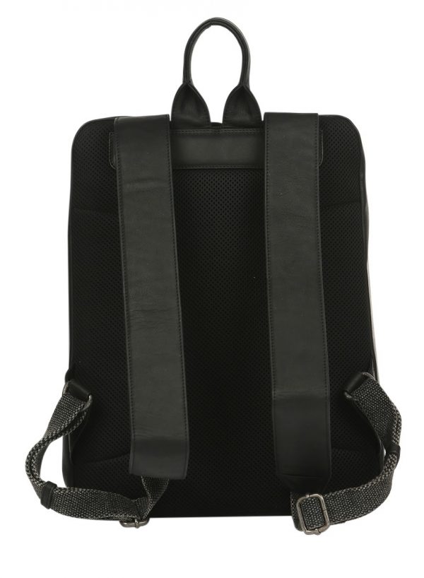 Men's Leather Satchel/Men's Backpack 3950 Black - Image 4