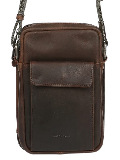Men’s Leather Satchel/Men’s Cross Body Organizer 3954 Brown