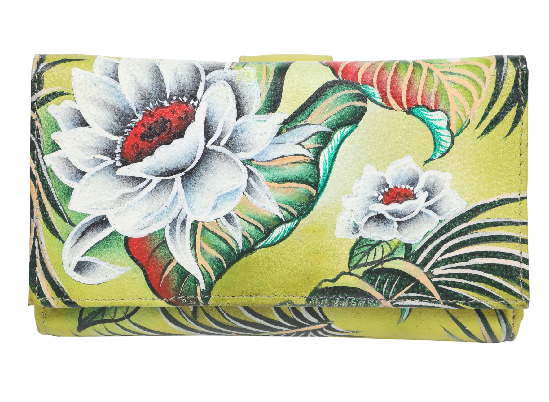 Ladies Hand-Painted Leather Wallet 2193 Summer Breeze