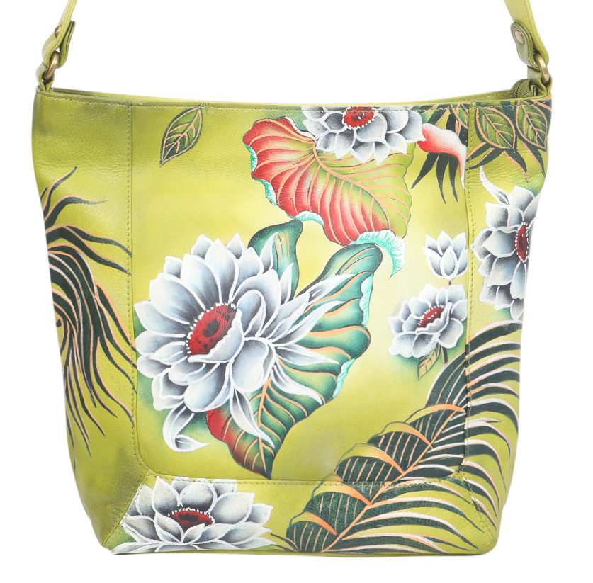 Ladies Hand Painted Leather Shoulder/Crossbody Bag 2989 Summer Breeze