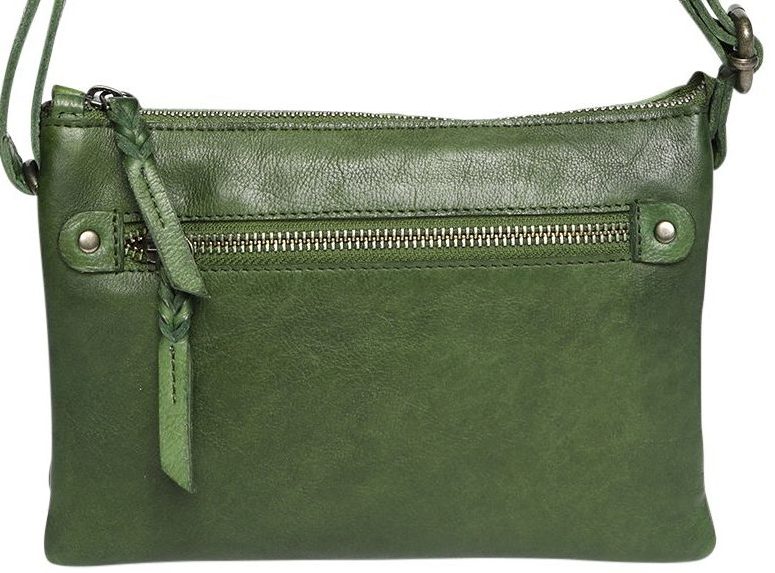 Leather Cross Body/Leather Shoulder Bag 6316 Green
