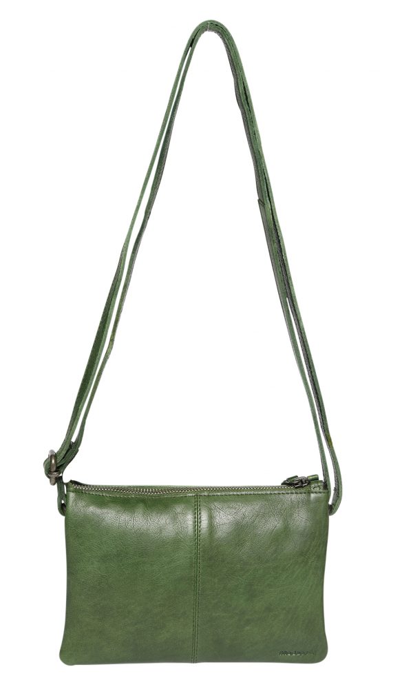 Leather Cross Body/Leather Shoulder Bag 6316 Green - Image 3