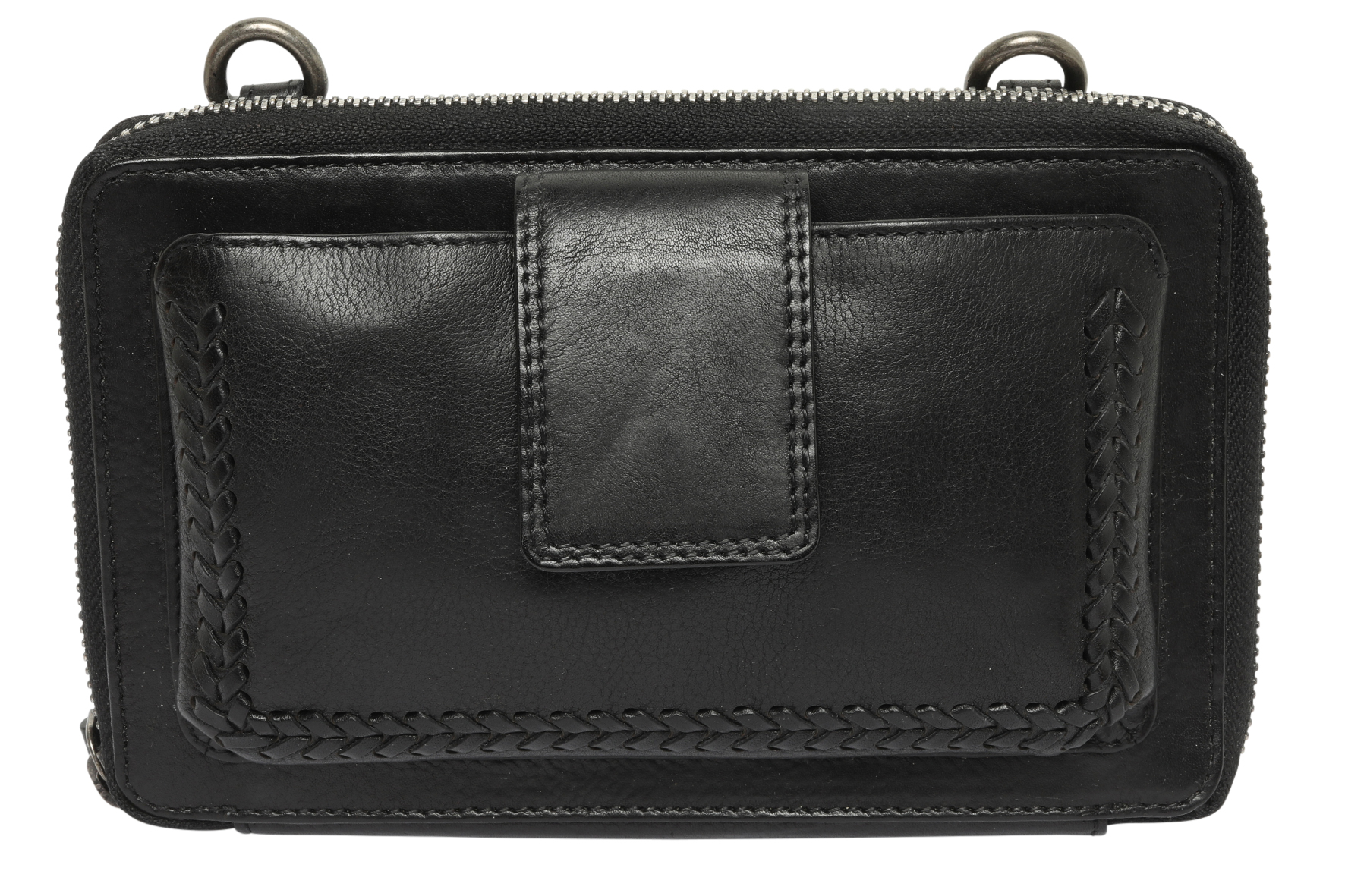 Leather Cross Body and Ladies Wallets 6661 Black