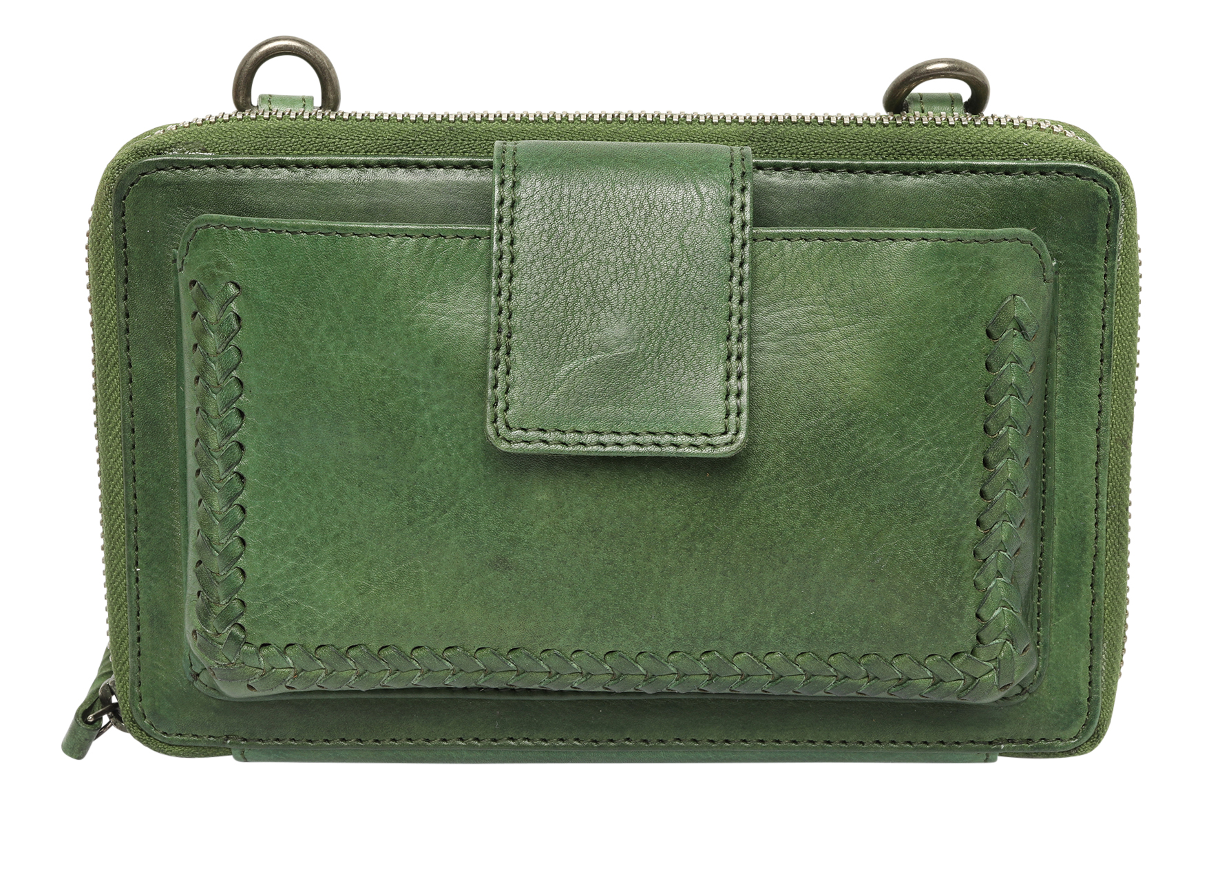 Leather Cross Body and Ladies Wallets 6661 Green