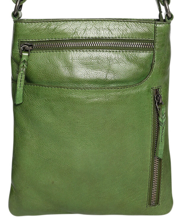 Ladies Leather Shoulder/Cross Body Bag 7688 Grass