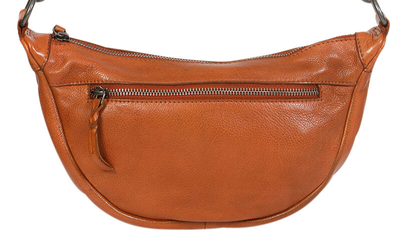 Ladies Leather Shoulder/Cross Body Bag 7699 Orange