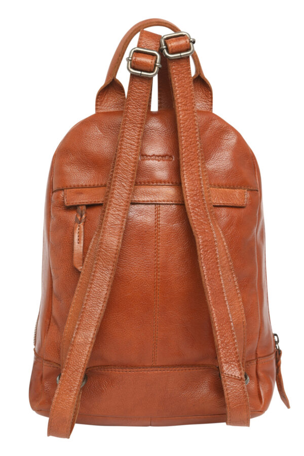 Ladies Leather Backpack - New Arrivals 7632 Tan - Image 2