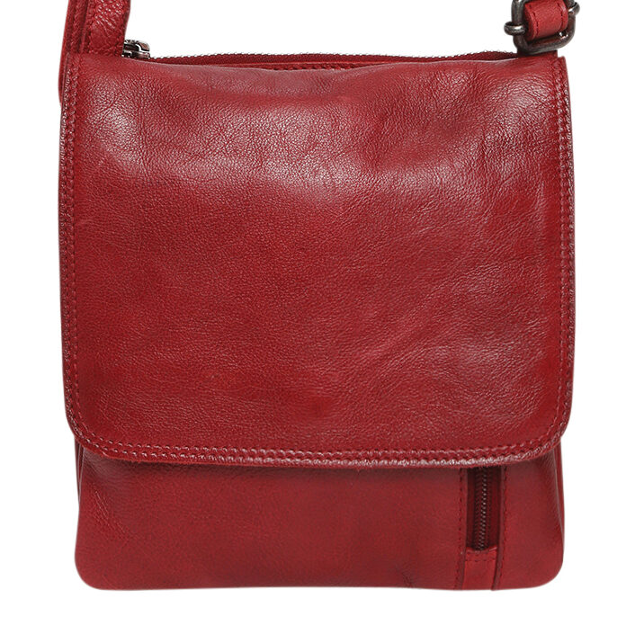 Ladies Leather Shoulder/Cross Body – New Arrivals 7755 Scarlet