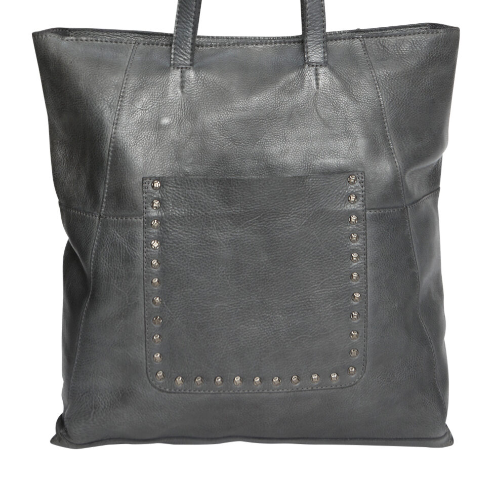 Ladies Leather Tote – New Arrivals 7836 Steel