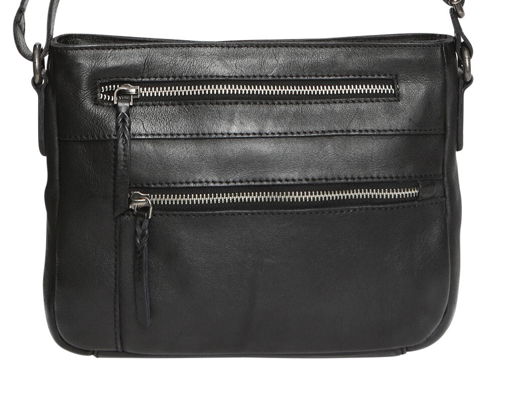 Ladies Leather Shoulder/Cross Body – New Arrival 7846 Black