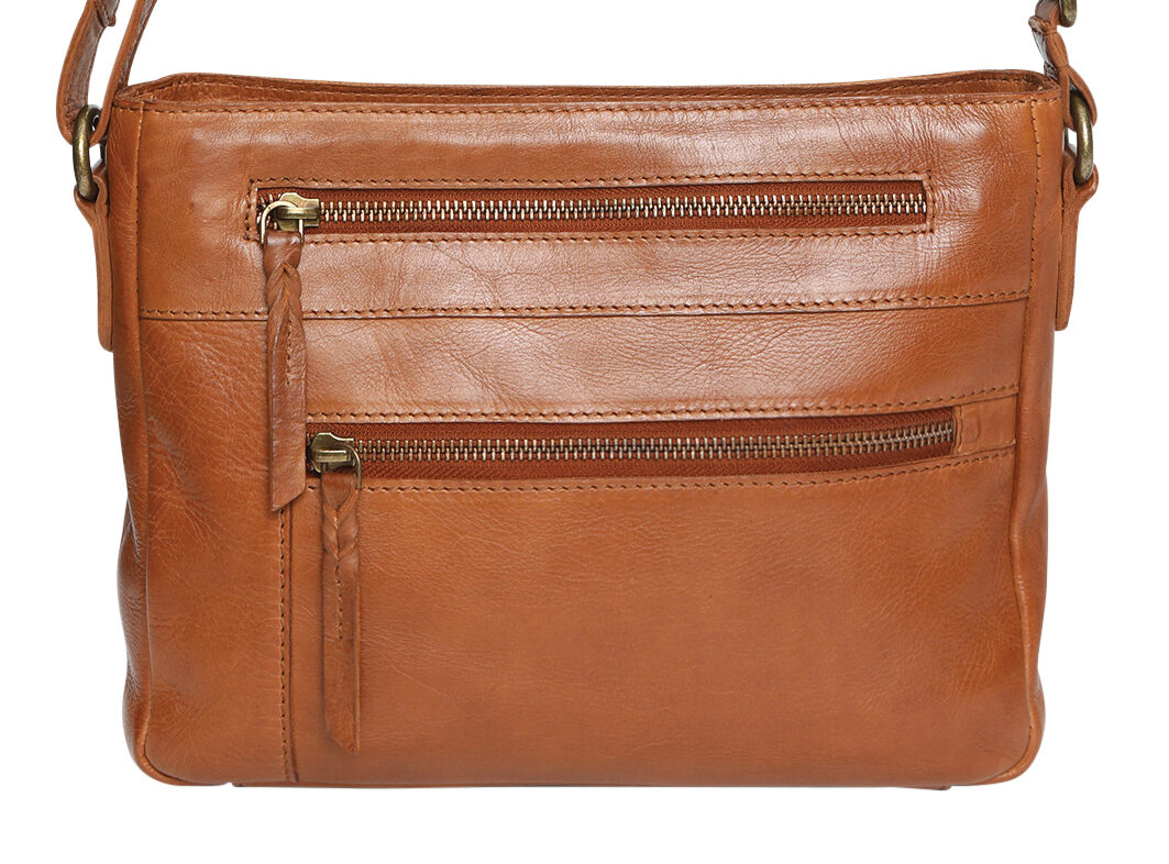 Ladies Leather Shoulder/Cross Body – New Arrival 7846 Tan