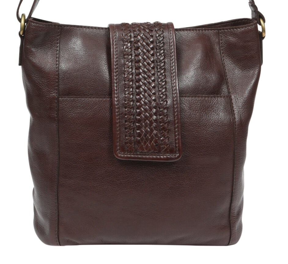 Ladies Leather Shoulder/Cross Body – New Arrival 7856 Brown