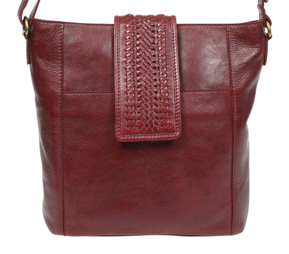 Ladies Leather Shoulder/Cross Body – New Arrival 7856 Oxblood