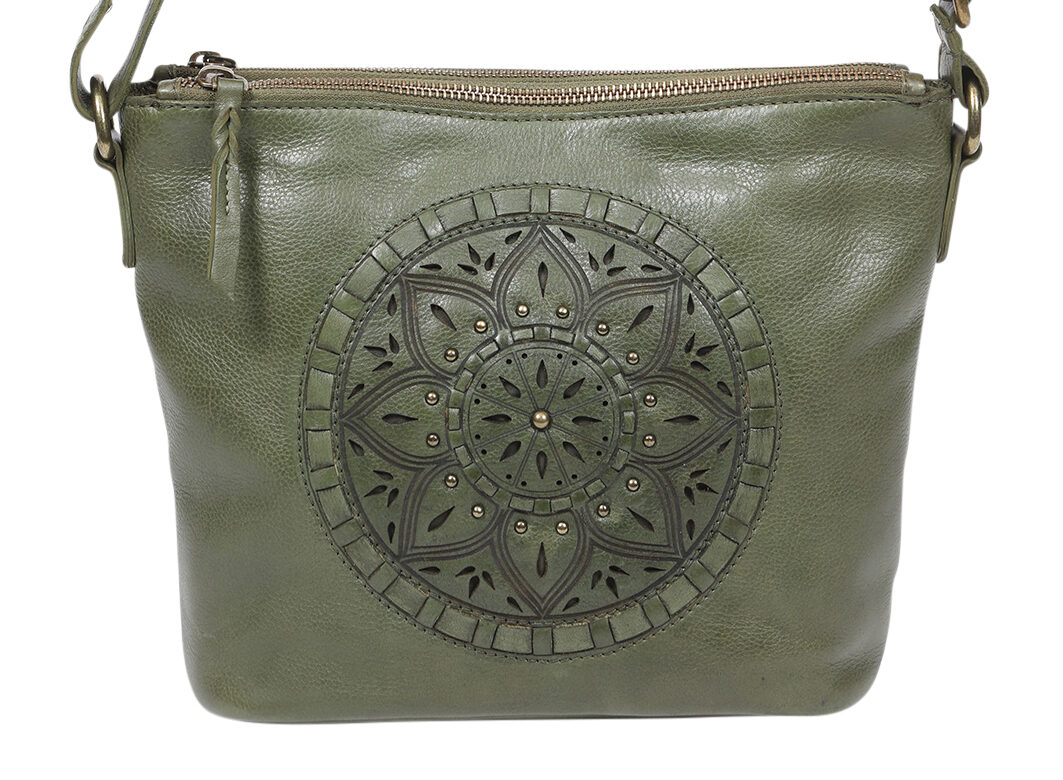 Ladies Leather Shoulder/Cross Body – New Arrivals 7858 Olive