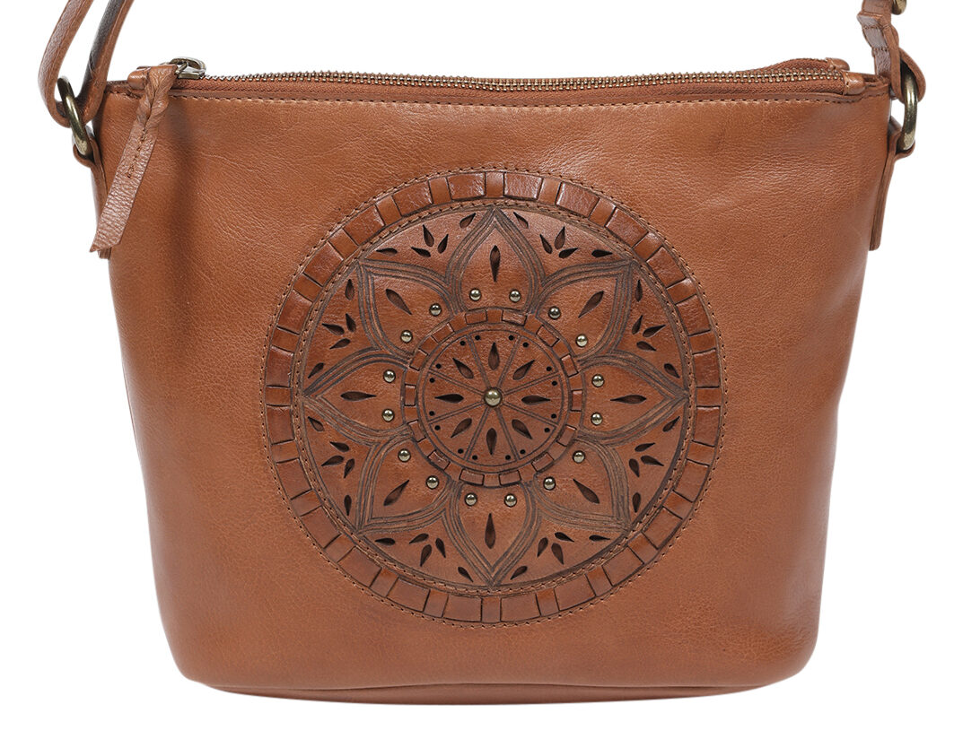 Ladies Leather Shoulder/Cross Body – New Arrivals 7858 Tan