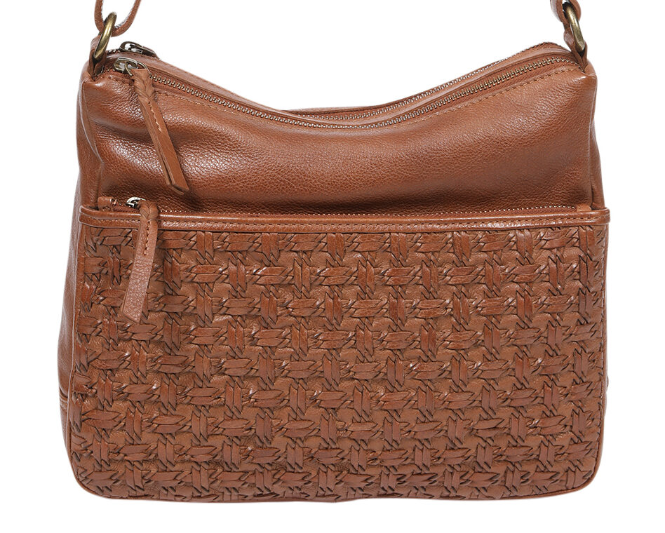 Ladies Leather Shoulder/Cross Body – New Arrival 7857 Tan