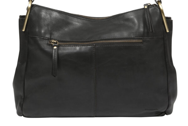 Ladies Leather Hobo/Shoulder Bag – New Arrivals 7876 Black - Image 2