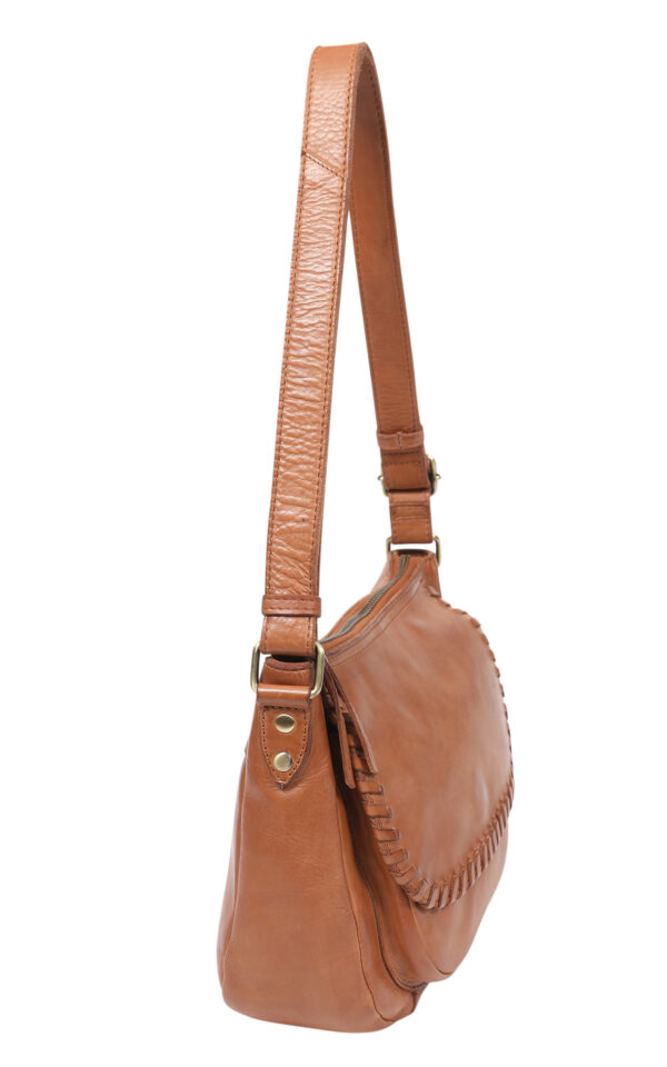 Ladies Leather Hobo/Cross Body Bag – New Arrivals 7879 Tan - Image 3
