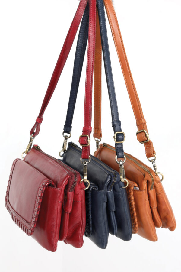 Ladies Leather Cross Body – New Arrivals 7880 Black - Image 4