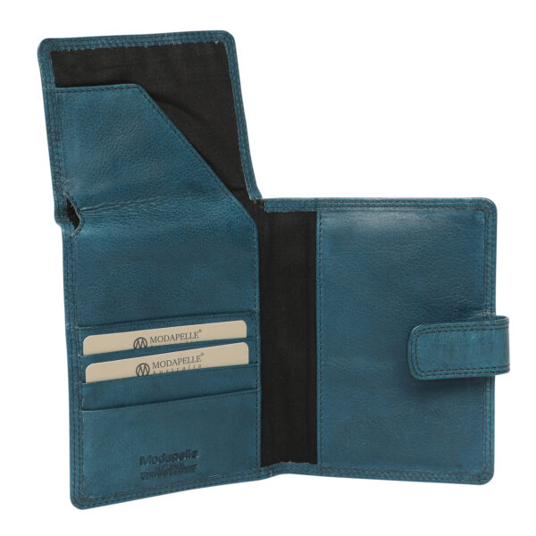 Ladies Leather Travel Wallet - New Arrivals 7707 Denim - Image 3
