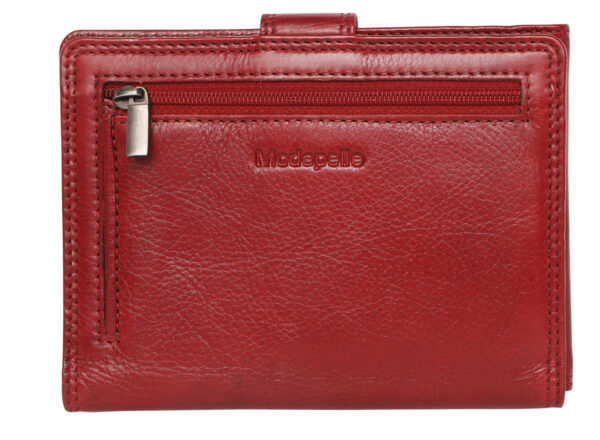 Ladies Leather Travel Wallet - New Arrivals 7707 Scarlet - Image 2