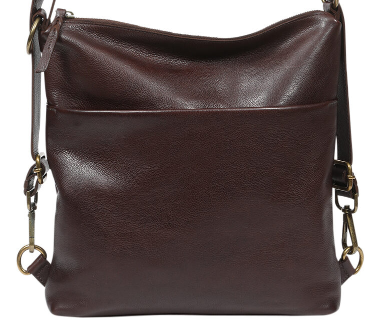 Ladies Leather Backpack/Leather Hobo/Leather Shoulder Bag/Leather Cross Body Bag and New Arrivals – 7868 Dark Brown