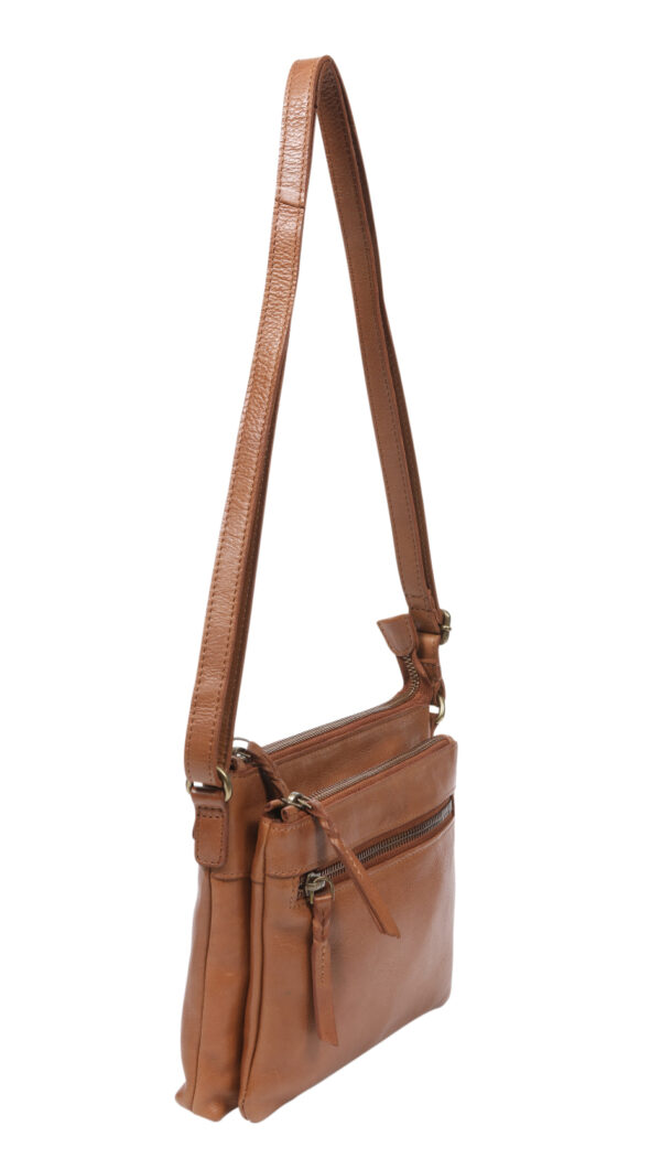 Ladies Leather Shoulder/Cross Body - New Arrivals 7869 Tan - Image 3
