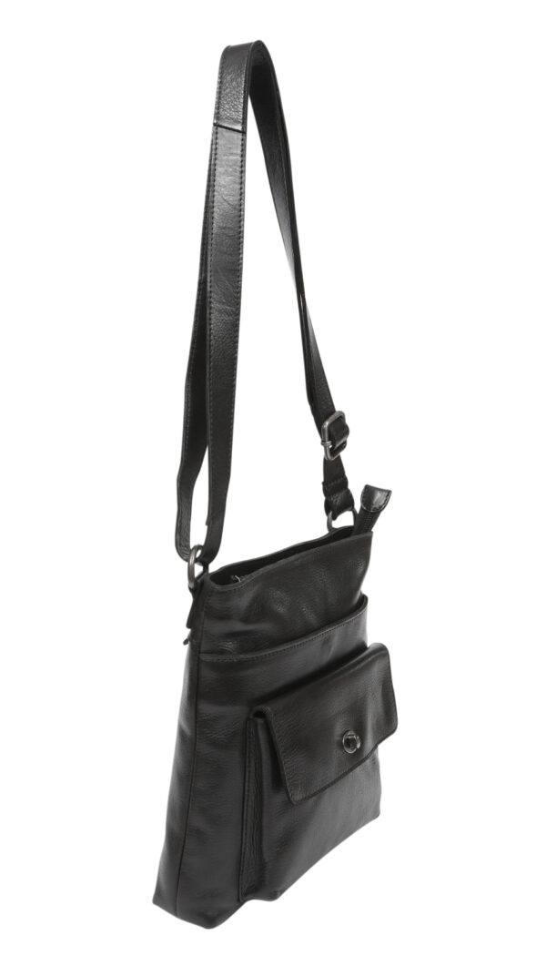 Ladies Leather Shoulder/Cross Body - New Arrivals 7870 Black - Image 3