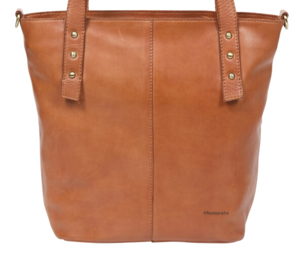 Ladies Leather Tote Bag/Cross Body - New Arrivals 7878 Tan - Image 2