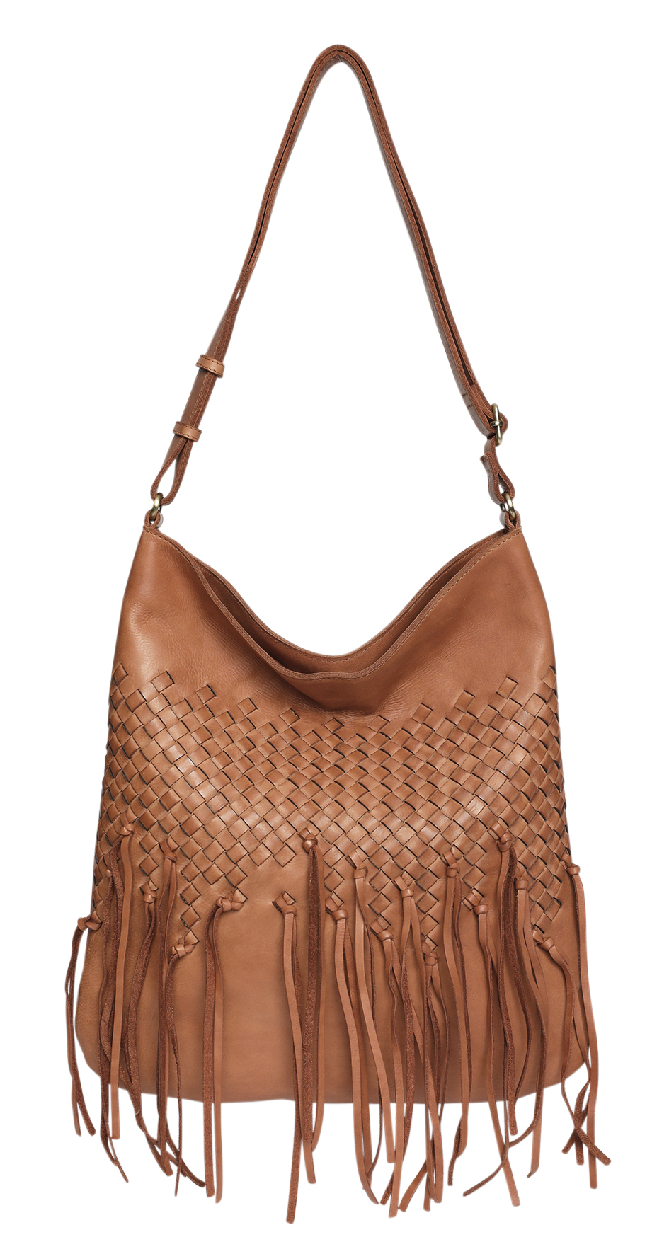 Ladies Leather Shoulder/Cross Body Style 7897 Tan